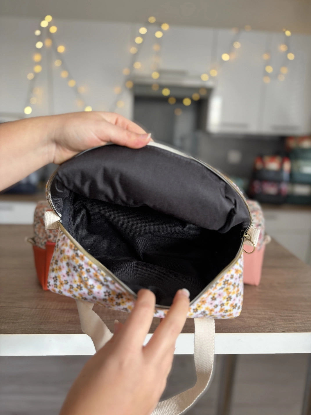 Lunch Bag Velour Sombre