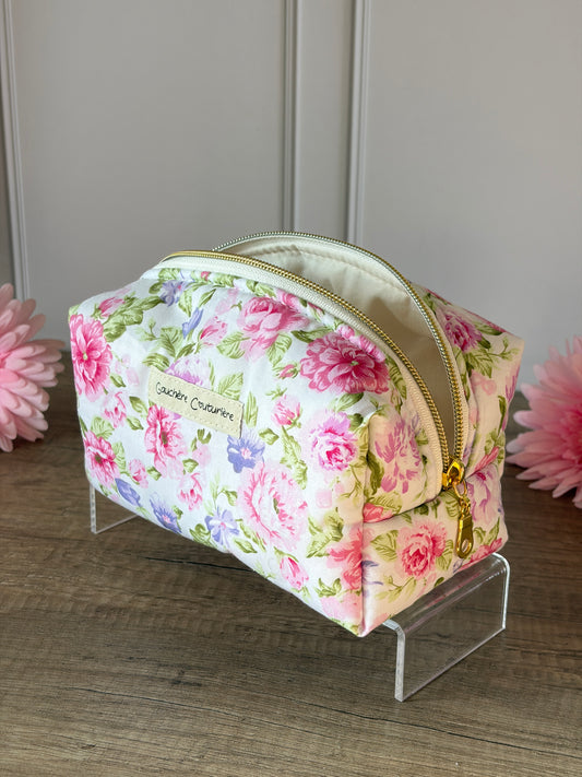 Trousse à maquillage Fleur Rose