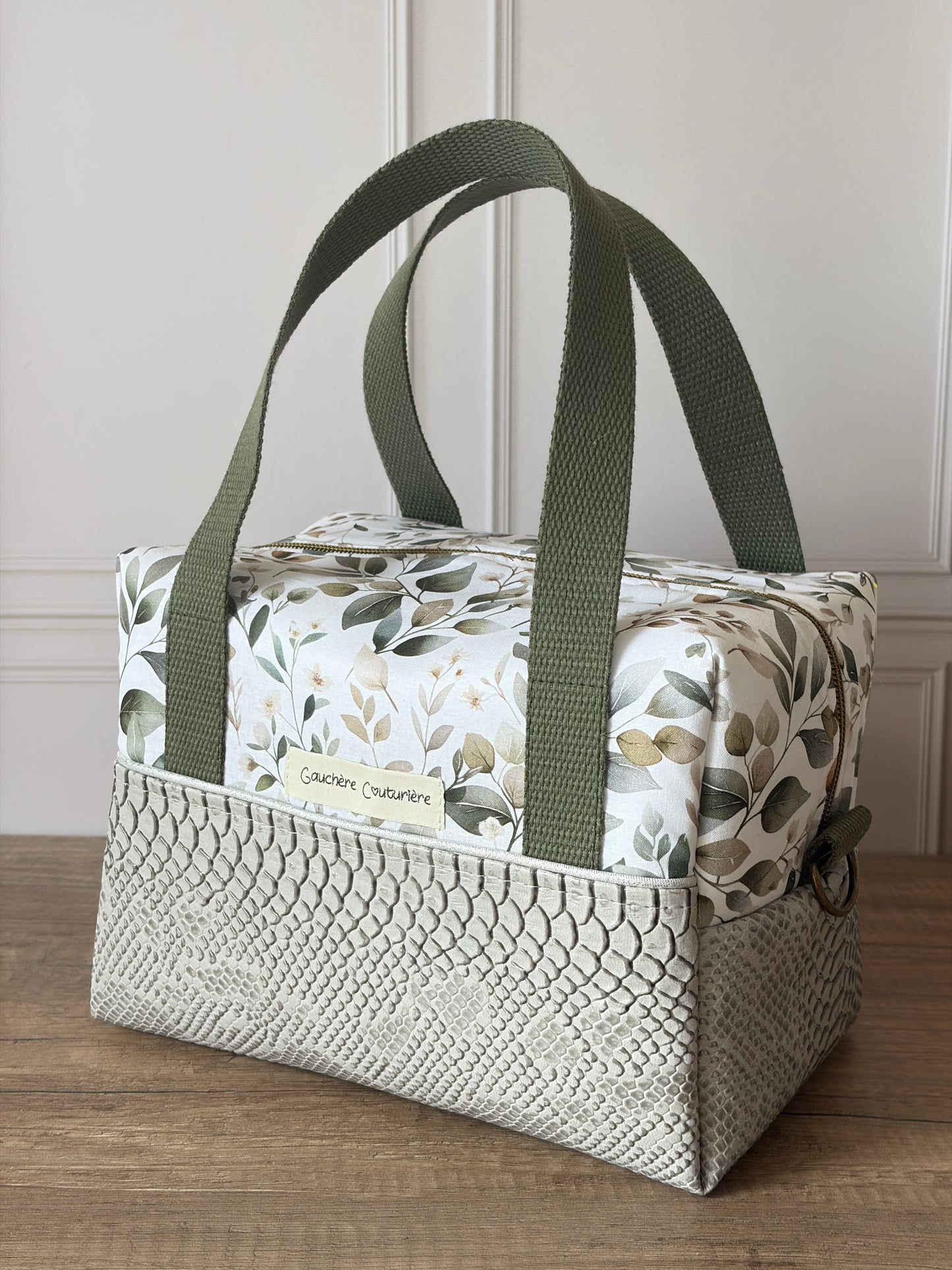 Lunch Bag Croco gris